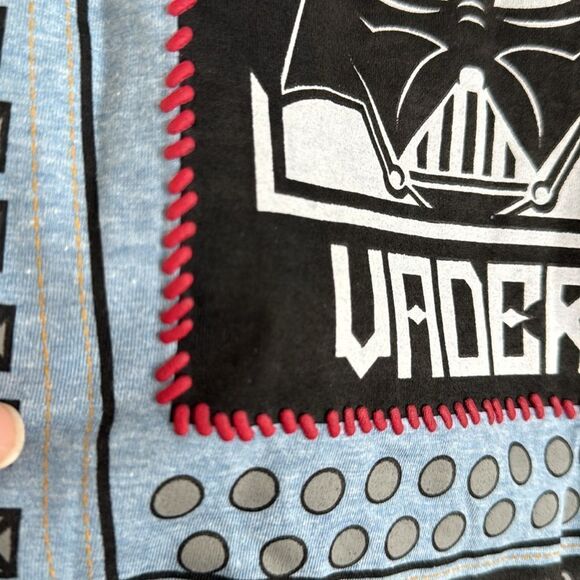 Kids Star Wars Darth Vader T-shirt Bubble Print Patch Sz 4 - Picture 5 of 5